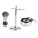 Hspemo razor cup bowl men 23 12 12 professional men shave tool stand faux hair brush alloy soap soap cup bowl kit