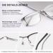Skyway 2 Pack Men's Reading Glasses - Metal Frame Blue Light Blocking Spring Hinges Anti-Fatigue UV Protection 1.5 Diopter - Gunmetal - Buy Online on GoSupps.com