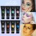 2 Pack Glitter Gel - Chunky Sequin Face Hair Nail & Lip Shimmer for Festivals & Parties | Lasting Sparkling Eyeshadow Liquid - Buy Online on GoSupps.com