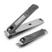 Black Nail Clippers Set, Ultra Sharp Sturdy Stainless Steel Fingernail and Toenail Clippers with Curved Blades for Ingrown Nails, 2 pcs Black 2