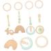 20 Pcs Baby Gym Wooden Teether Car Decorations - Hanging Wood Toy Set for Newborns | Infant Gym Plaything Chew - Green - Buy Online on GoSupps.com