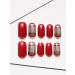 Shop HUIL Short Burgundy Black Silk Artificial Nails | False Nails & Manicure for International Shipping - Buy Online on GoSupps.com