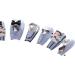 PN-014 Press-On Nails Lacquered 10 Pieces Reusable False Nails Y2K Pastel Goth Disc Crystal Stones Blue - Buy Online on GoSupps.com