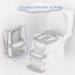 Potty Training Seat with Step Stool Ladder-Double Elite (Grey) - Comfortable Toilet Seat for Kids Boys Girls Toddlers - Foldable & Anti-Slip - Buy Online on GoSupps.com