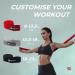 ELVIRE Fabric Resistance Bands Set of 3 for Women | Workout Exercise & Booty Bands | Glute & Leg Bands for Squats | Long Red & Grey - Buy Online on GoSupps.com