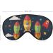 LynaRei Large Outer Space Sleep Mask - Rockets, Telescope, Planets Blindfold for Full Night's Sleep - Elastic Blackout Eye Mask for Travel and Nap - Style-5 - Buy Online on GoSupps.com