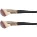 Contour Brush Pack of 2 Facial Shadow Brushes Soft Fiber Show Brush Makeup Powder Brush with Wooden Handle for Salon Travel - Buy Online on GoSupps.com