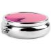 Pink Sand Beach Round Pill Box | 3-Compartment Portable Organizer for Travel & Purse - Buy Online on GoSupps.com