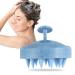 PHAVESAS Scalp massage brush shampoo silicone hair brush for peeling and head massage are used to improve the blood circulation of the scalp wheat straw blue