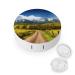 Contact Lens Case Countryside Road Portable Travel Contact Lens Box Contact Lens Storage Box