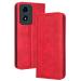 RankOne Flip Leather Case Cover for Motorola Moto G04S / G04 / G24 / G24 Power (6.5" Inches) Red Motorola Moto G04S Red