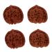 Lurrose 4 pieces walnut-fitness handball hand massage devices for stress reduction Chinese hand exercise balls walnut massage meditation massage ball hand-free ball whom wan walnut nucleus