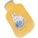 Soft Plush Heat Bottle - Cozy Yellow Hare Cover Warm & Durable Rubber for Hands Feet & Stomach Relief - Buy Online on GoSupps.com