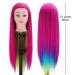 Topdirect 31.5 inch Synthetic Hair Wig Training Head - DIY Hairstyle Set with Holder in Rose Red - Perfect for Hairdressers - Buy Online on GoSupps.com