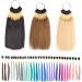 RemeeHi Hair Swatches for Testing Color Hair Color Sample Rings with Gold Buckles Real Human Hair for Salon Hairdressing 30 strands/set Dark Golden 6  - Buy Online on GoSupps.com