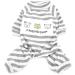 Zunea Striped Cotton Pajamas for Small Dogs & Cats | Cozy Autumn Dog Clothing & Outfits - Size M Gray - Buy Online on GoSupps.com