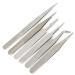 6-part antistatic tweezers made of stainless steel electronics PCB repair tool high elasticity super fine eagle nozzle for soldering installing or replacing