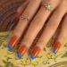 Buy Sethexy French Ballerina False Fingernails - Shiny Blue Coffin Nails | 24pcs Acrylic Press-On Nail Tips for Women & Girls - International Shipping Available - Buy Online on GoSupps.com