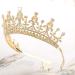 Diamond Rhinestone Crown Tiara for Women and Girls - Gold Princess Bridal Tiara for Wedding, Prom, Birthday - 1 Count - Buy Online on GoSupps.com