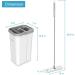 BOSHENG Hands-Free Flat Floor Mop and Bucket Set | 3 Microfiber Pads | All Floor Types | Home Cleaning System - Buy Online on GoSupps.com