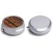Round Pill Box with African Mud Cloth Design | 3 Compartment Portable Pill Organizer | Decorative Metal Pocket Pill Case - Buy Online on GoSupps.com
