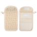 Soap Bags for Soap Bars 2PCS Natural Soap Saver Pocket Cotton-Linen Exfoliating Soap Pouch Soap Bar Body Scrubber Bag Mesh Sponge Holder for Shower and Bath