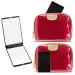 Feruaro Travel Mirror - Portable LED Lighted Makeup Mirror with 8 Dimmable LEDs, Touch Switch, Folding Compact Design, 1X & 2X Magnification - Black - Buy Online on GoSupps.com