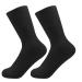 Dohia Diabetic Socks for Men Women Bamboo Loose Ankle Wide Stretched Diabetic Socks D1-2307-SKW Black