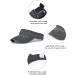 Unisex UV Protection Sports Sun Visor Hat | Cotton Cap One Size Black - Buy Online on GoSupps.com