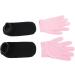 Moisturizing Gel Spa Socks Gloves Set Soft Elastic Dry Cracked Hands Feet Skin Care Essential Oil Gel Socks Gloves Set Pink Gloves Black Socks - Buy Online on GoSupps.com