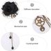 Steampunk Hair Clips with Tassels Chain Rose Flower Hair Clip Vintage Halloween Headdress Goth Gothic Hair Accessories for Women Girls Black Halloween - Buy Online on GoSupps.com