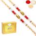 Ghasitaram Gifts Rakhi for Brother Rakhis Online -Set of 2-6342 Pearl Rakhi for My Brother with 400 GMS of Soan Papdi Set of 2 Rakhis with 400 gms of Soan Papdi