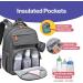 BabbleRoo Large Diaper Bag Backpack - Dark Grey with Changing Mat Pacifier Bag & Stroller Straps | International Shipping Available - Buy Online on GoSupps.com