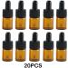FIOERDTUIE 20pieces Eco-friendly Mini Dropper Bottle Easy To Clean And Refill For Essential Oils Portable Dropper Bottle Glass 5ml - Buy Online on GoSupps.com