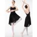 PLIKSUVER Women Ballet Wrap Skirt | Chiffon Dance Skirt with Elastic Waistband - Black | Adult Large - Buy Online on GoSupps.com