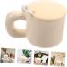 Zerodeko 3pcs Chubby Mug Ceramics Drinking Utensils Coffee Office Yellowx3pcs 14.5X8.5CMx3pcs - Buy Online on GoSupps.com