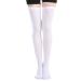 Meijunter medical compression tights closed toe white elastic thrombus socks for varicose veins edema flight long tube m