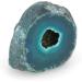 Serafino Genuine Brazilian Agate Geode - Stunning Blue-Green Teal Decorative Stone | Shop Internationally - Buy Online on GoSupps.com