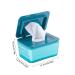 Portable Baby Wet Wipes Box with Lid - Reusable & Refillable Travel Wipes Dispenser - Ideal for Children - Blue - Buy Online on GoSupps.com