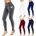 VEZAD Women's Butt Lifting Anti Cellulite Leggings - High Waisted Yoga Pants for Workout - Tummy Control Sport Tights - B-white Medium - Buy Online on GoSupps.com