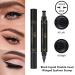 Go Ho Black Waterproof Wing Stamp Eyeliner 2 PCS - Cat Eye Winged Eyeliner Stamp for Left & Right Wing - Smudge-proof & Long-Lasting - 10MM Super Slim Felt Tip - Buy Online on GoSupps.com