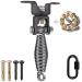 BeneLabel Heavy Duty Boxing Punching Bag Hanger with Spring, 360 Rotation Wood Beam Holder, 2 Wood Screws for Wooden Sets, 1 Carabiner, 1 Comfort Spring 5.9 inch