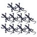 Lurrose toys 10 pieces Halloween-Simulation Gecko Halloween toys Artificial for Halloween decorations Artificial reptile Eidechse Model Terrarium Reptil plastic Black 2.8x5.5cm