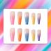 24pcs Rainbow Press On Nails Long Ballerina False Nails Full Cover Coffin Fake Nails Stick On Nails Neon Tip French Manicure Artificial Nails Acrylic Nails Stick On Nail False Tips for - Buy Online on GoSupps.com