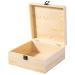 Useekoo Unfinished Wooden Storage Box with Hinged Lid  9.1'' x 9.1'' x 3.9'' Large Keepsake Box  Rustic Wood Gift Boxes for Jewelry  Art Hobbies  DIY lovers and Valentine's Day Decorations Unfinished Wooden 9.1'' x 9.1''...