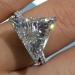 Vsoruln Sterling Silver Triangle Zircon CZ Diamond Ring for Women - Size 8 - Buy Online on GoSupps.com