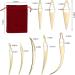 8 Pcs Interlocking Tool Set for Locs with Velvet Bag - Dreadlock Crochet Needle Kit for Easy Hair Tightening - Ideal for Sisterlocks and Interlocks - Gold - Buy Online on GoSupps.com