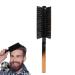 Boar Bristle Nylon Brush | Slick Hair Styling Double-Sided Mustache Brush With Wood Handle | Hairstyle Brush Beard Care For Home Travel Camping Business Trip Vacation