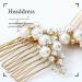Brishow Gold Pearls Wedding Hair Combs - Bridal Accessories for Women and Girls - Buy Online on GoSupps.com