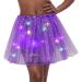 Nicute Women's LED Tutu Skirt Dark Purple With Star - Light Up Tulle Ballet Dance Costume - Buy Online on GoSupps.com
